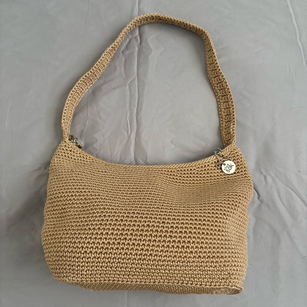 The Sak Tan Woven Shoulder Bag NWOT